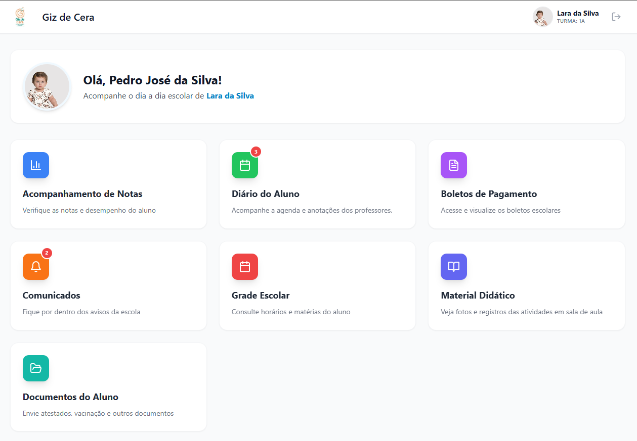 Dashboard do Infynia