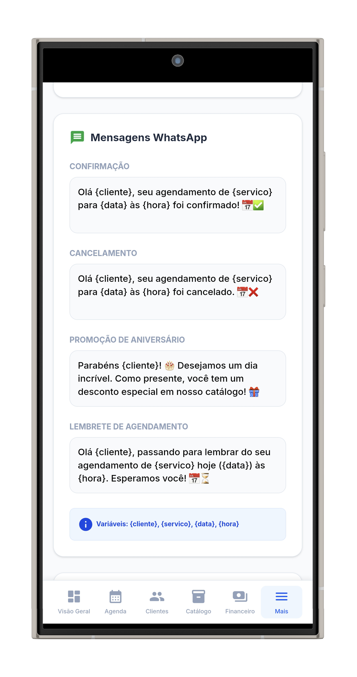 Agenda interativa do Planexa